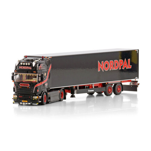 WSI WSI Scania R6 4x2 Topline met 2-assige tridec box trailer NORDPAL WSI WSI Scania R6 4x2 Topline met 2-assige tridec box trailer NORDPAL