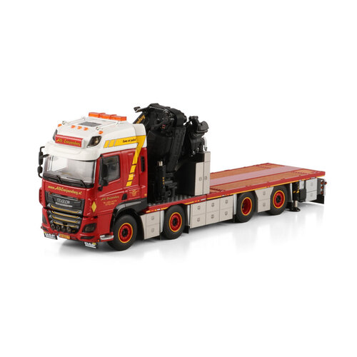 WSI WSI DAF CF Space Cab MY2017 Riged flatbed truck 8x2 with fassi 1100 + jib ALB. SWIJNENBURG WSI WSI DAF CF Space Cab MY2017 Riged flatbed truck 8x2 with fassi 1100 + jib ALB. SWIJNENBURG