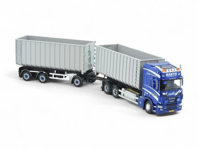 Tekno Tekno Scania Next Gen R530 motorwagen met NCH en widespread container aanhanger BAETS