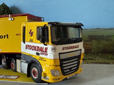 WSI WSI DAF 106XF 6x2 with 3-axle Belt Potato trailer JAMES STOCKDALE Yorkshire England