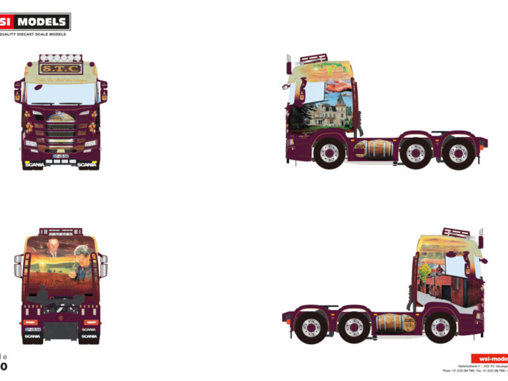 WSI WSI Scania R Normal 6x2 twin steer STC  "LA PART DES ANGES"