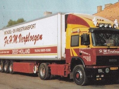 Tekno Tekno Iveco TurboStar with 3-axle reefer trailer  H.M. VERPLOEGEN