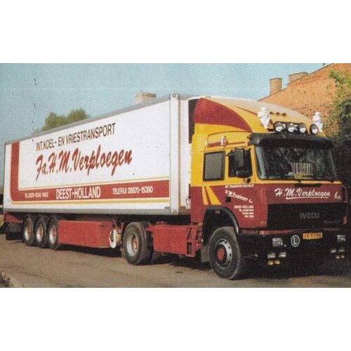 Tekno Tekno Iveco TurboStar with 3-axle reefer trailer H.M. VERPLOEGEN Tekno Tekno Iveco TurboStar with 3-axle reefer trailer H.M. VERPLOEGEN