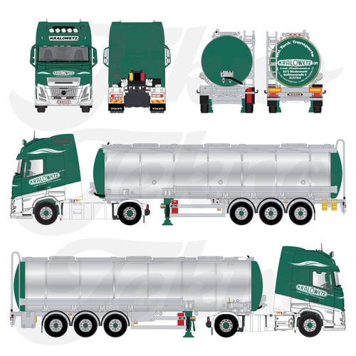 Tekno Tekno Volvo FH Aero XXL 4x2 with 3-axle tanktrailer KRALOWETZ Tekno Tekno Volvo FH Aero XXL 4x2 with 3-axle tanktrailer KRALOWETZ