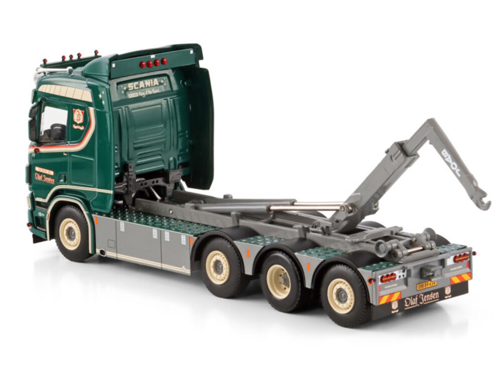 WSI WSI Scania R Normal 8x2 with 3-axle riged truck + hooklift  system + 2x 40m3 hooklift container OLAF JENSEN