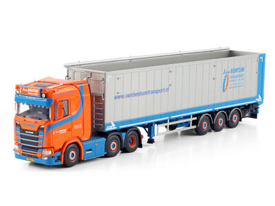 WSI WSI Scania S Normal 6x2 with 3-axle twin steer tipper trailer J. VAN BENTUM