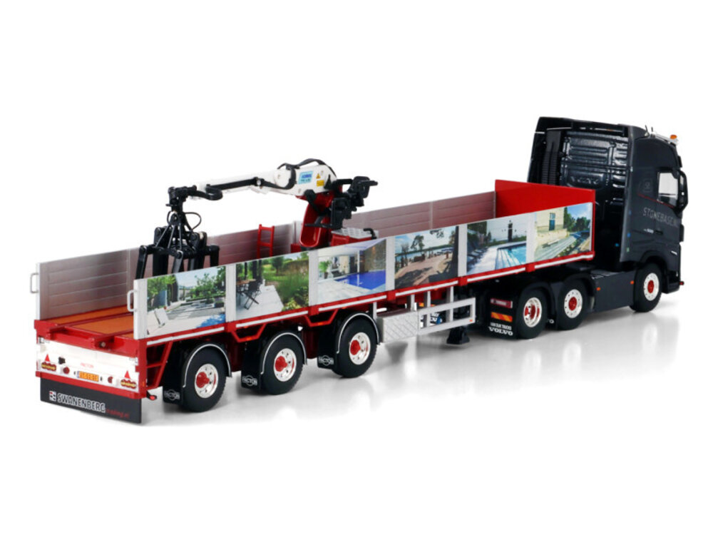 WSI WSI Volvo FH5 Globetrotter 6x2 with 3-axle brick trailer STONE BASE