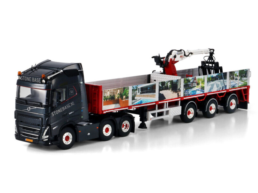 WSI WSI Volvo FH5 Globetrotter 6x2 with 3-axle brick trailer STONE BASE