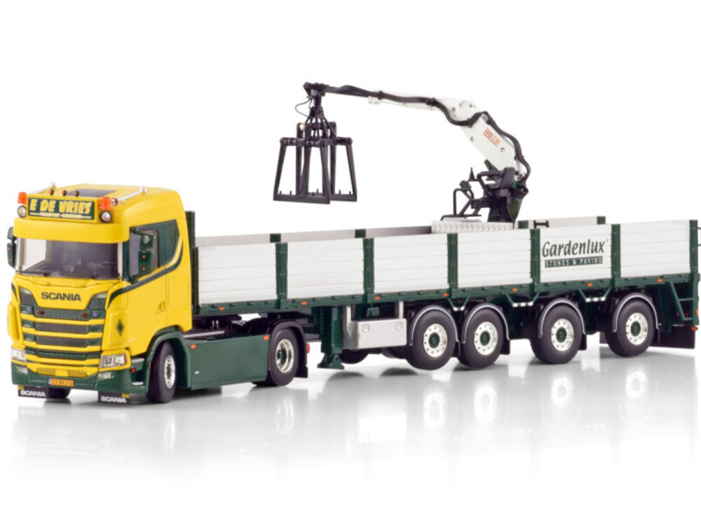 WSI WSI Scania S Normal 4x2 met 4-as stenen oplegger E. DE VRIES