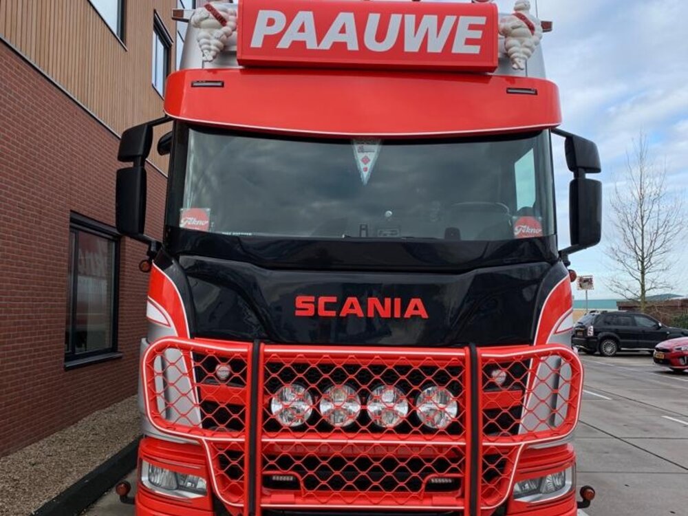 Tekno Tekno Scania Next Gen R650 6x2 with 3-axle Walkingfloor trailer PAAUWE TRANSPORT