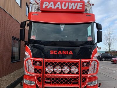 Tekno Tekno Scania Next Gen R650 6x2 with 3-axle Walkingfloor trailer PAAUWE TRANSPORT