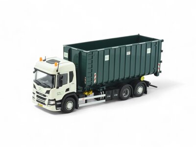 Tekno Tekno Scania P370 motorwagen met haakarmopbouw en 40m3 container PREZERO