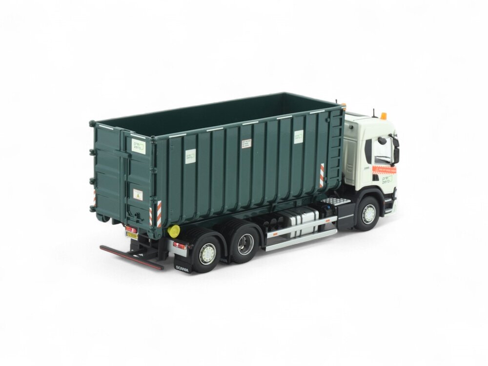 Tekno Tekno Scania P370 motorwagen met haakarmopbouw en 40m3 container PREZERO