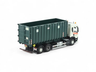 Tekno Tekno Scania P370 motorwagen met haakarmopbouw en 40m3 container PREZERO