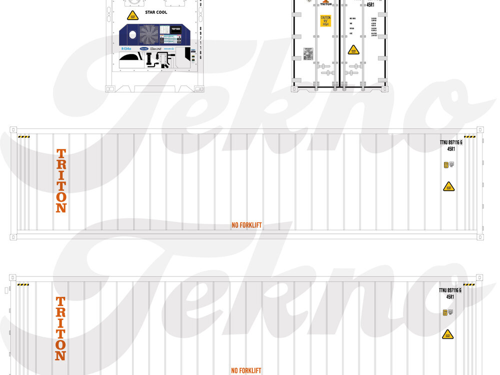 Tekno Tekno single 40ft reefer container TRITON