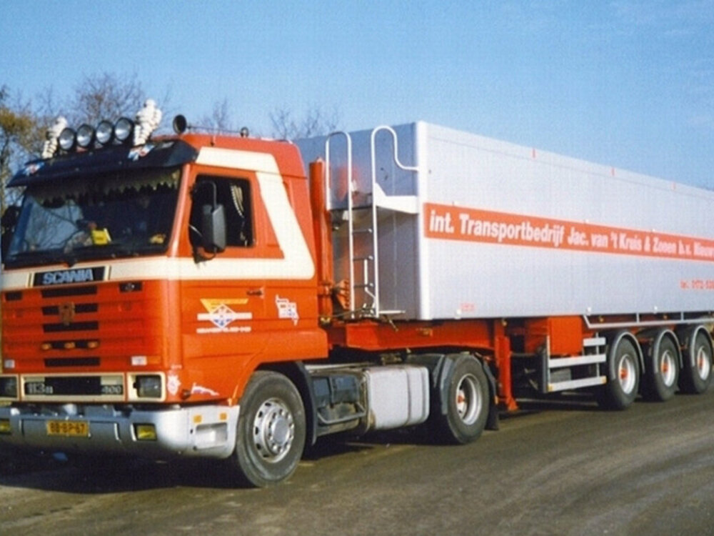 WSI WSI Scania 113M Streamline with 3-axle volume tipper trailer JAC VAN 'T KRUIS & ZONEN BV