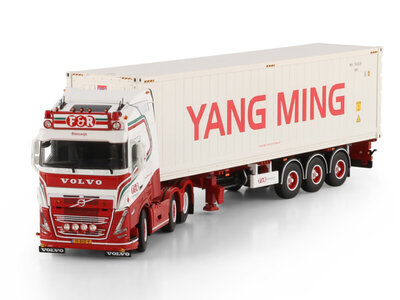 WSI WSI Volvo FH5 Globetrotter XL 6x2 with 3-axle flex container trailer+ 40ft reefer container F&R TRANSPORT
