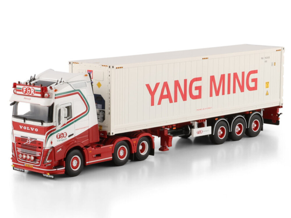 WSI WSI Volvo FH5 Globetrotter XL 6x2 with 3-axle flex container trailer+ 40ft reefer container F&R TRANSPORT