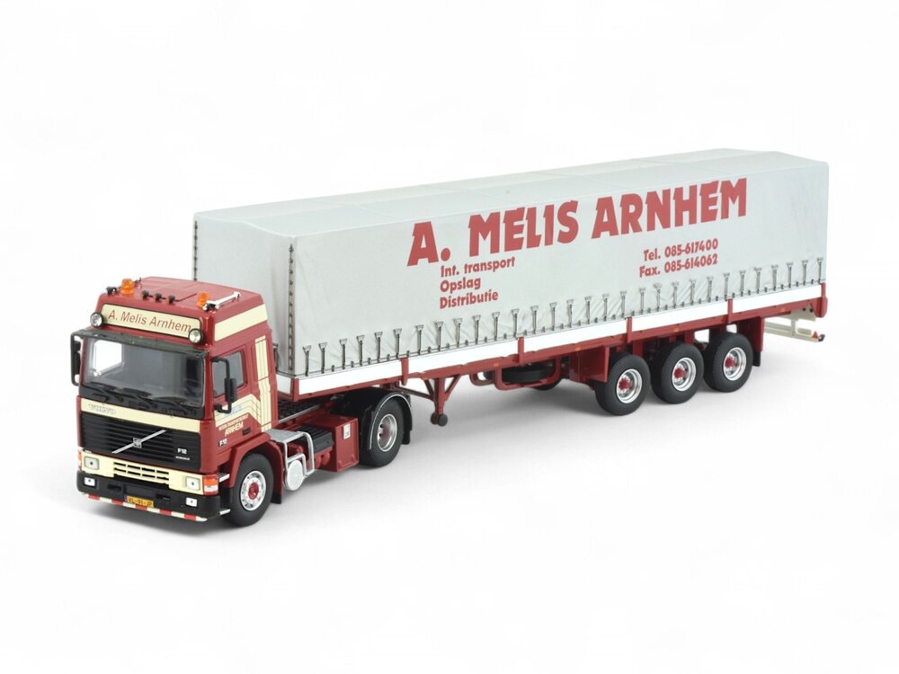 Tekno Tekno Volvo F12 Globetrotter with 3-axle classic tilttrailer MELIS