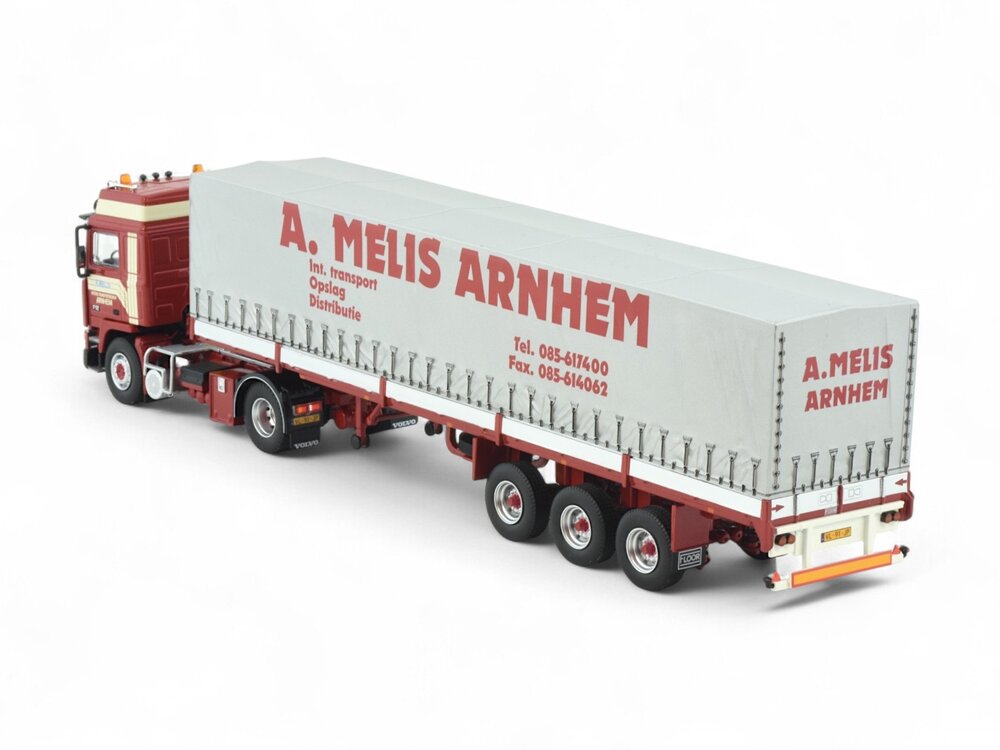 Tekno Tekno Volvo F12 Globetrotter with 3-axle classic tilttrailer MELIS