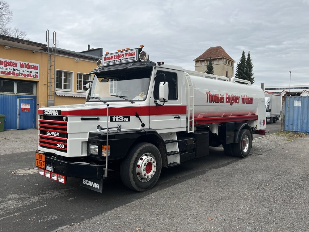 Tekno Tekno Scania 113M Torpedo 4x2 motorwagen met resin brandstoftank THOMAS EUGSTER