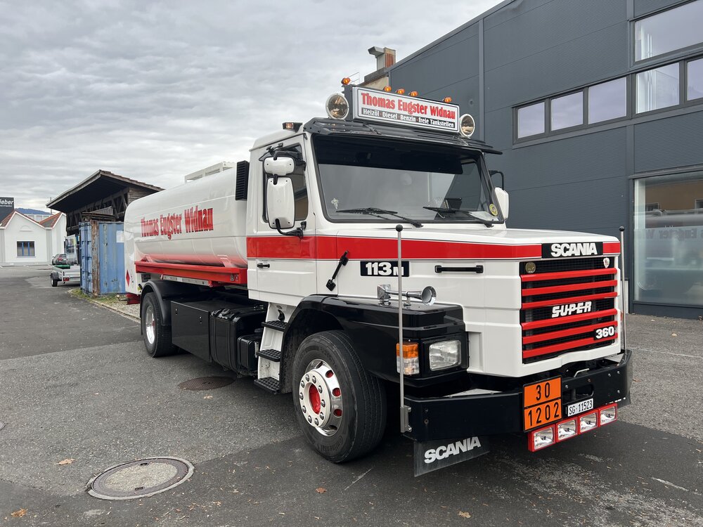 Tekno Tekno Scania 113M Torpedo 4x2 motorwagen met resin brandstoftank THOMAS EUGSTER