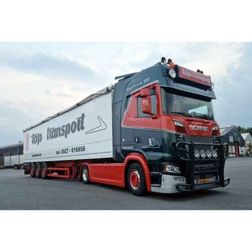 WSI WSI Scania S Highline 4x2 + 3-axle belt trailer TOP TRANSPORT WSI WSI Scania S Highline 4x2 + 3-axle belt trailer TOP TRANSPORT