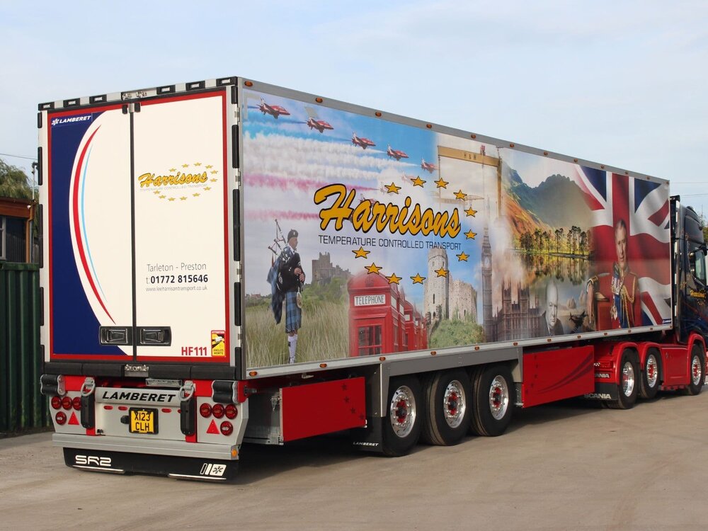 WSI WSI DAF XG+ 6x2 with 3-axle Chereau reefer trailer HARRISONS PRESTON - Copy