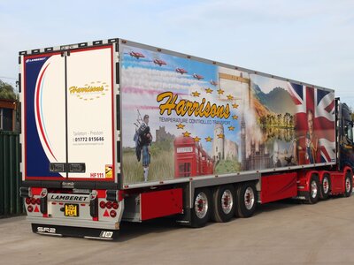 WSI WSI DAF XG+ 6x2 with 3-axle Chereau reefer trailer HARRISONS PRESTON - Copy