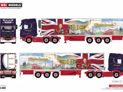 WSI WSI DAF XG+ 6x2 with 3-axle Chereau reefer trailer HARRISONS PRESTON - Copy