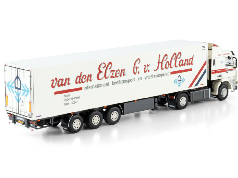 WSI WSI Scania 113M 4x2 met 3-as koeloplegger VAN DEN ELZEN