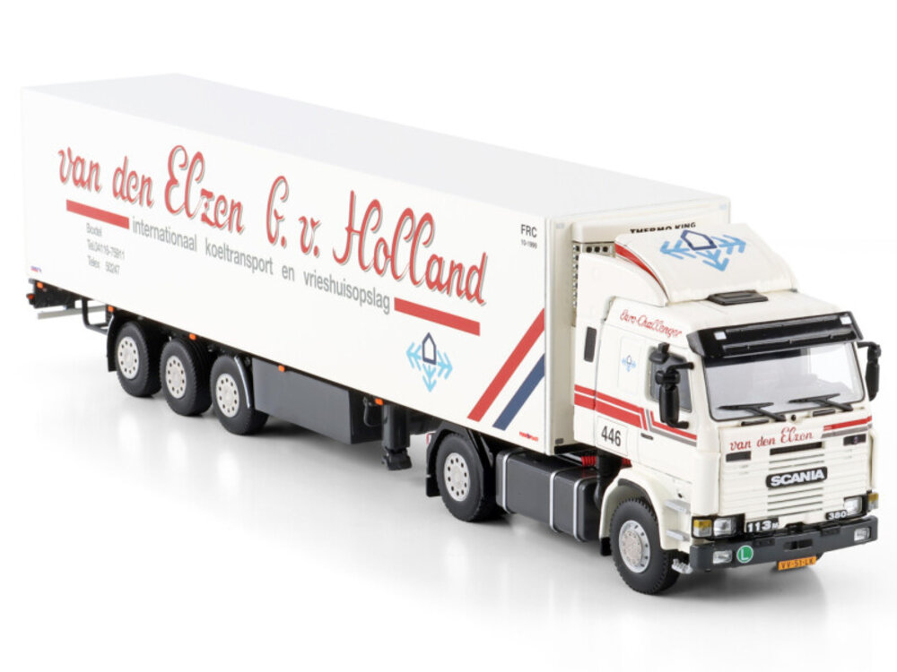 WSI WSI Scania 113M 4x2 met 3-as koeloplegger VAN DEN ELZEN