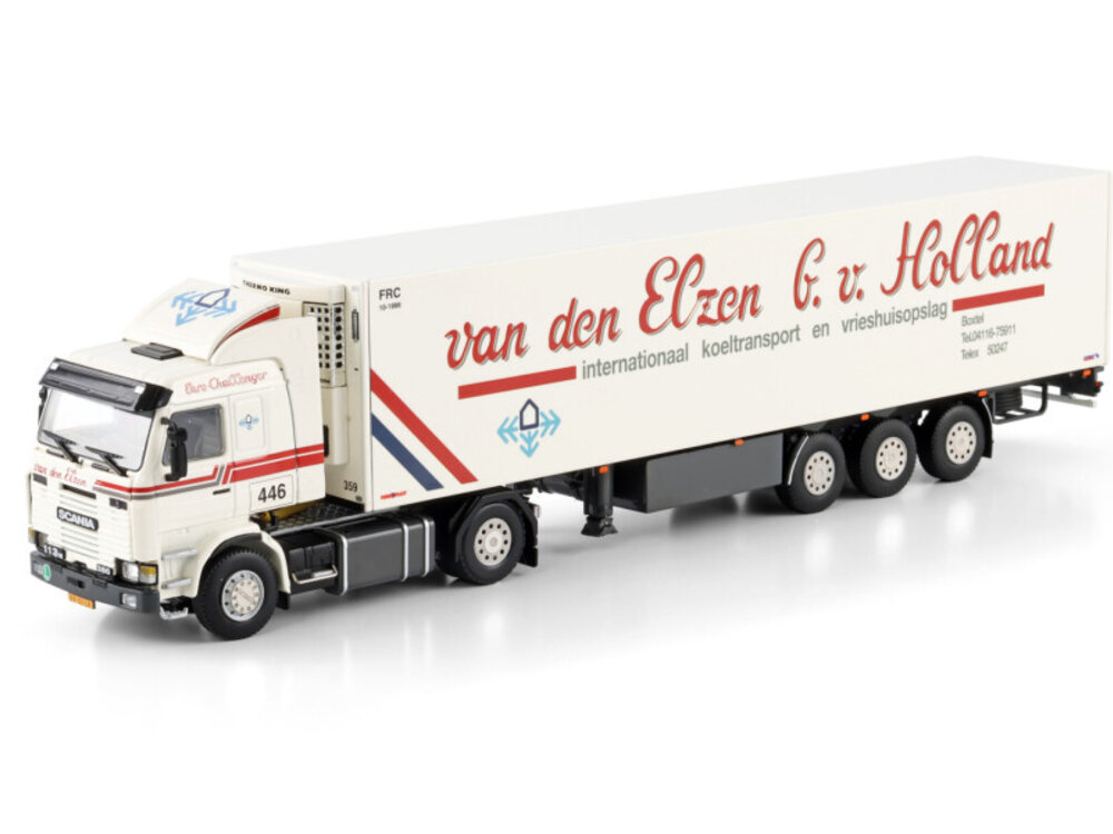WSI WSI Scania 113M 4x2 met 3-as koeloplegger VAN DEN ELZEN