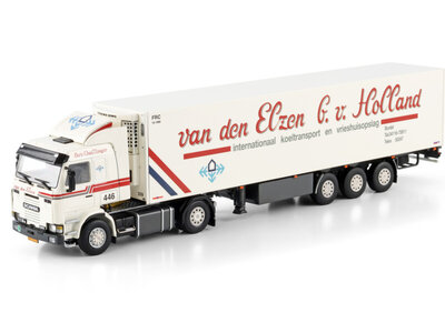 WSI WSI Scania 113M 4x2 with 3-axle reefer trailer VAN DEN ELZEN