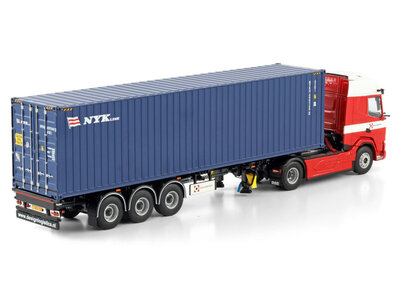 WSI WSI DAF XF SH 4x2 + 3-as flex container trailer + 40ft. container DESIGN LOGISTICS