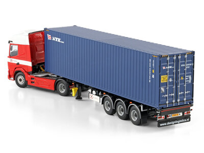WSI WSI DAF XF SH 4x2 + 3-as flex container trailer + 40ft. container DESIGN LOGISTICS