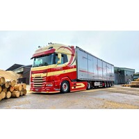 Tekno DAF XG+ met 3-assige walkingfloor oplegger INTERSPAN TSCHOPP