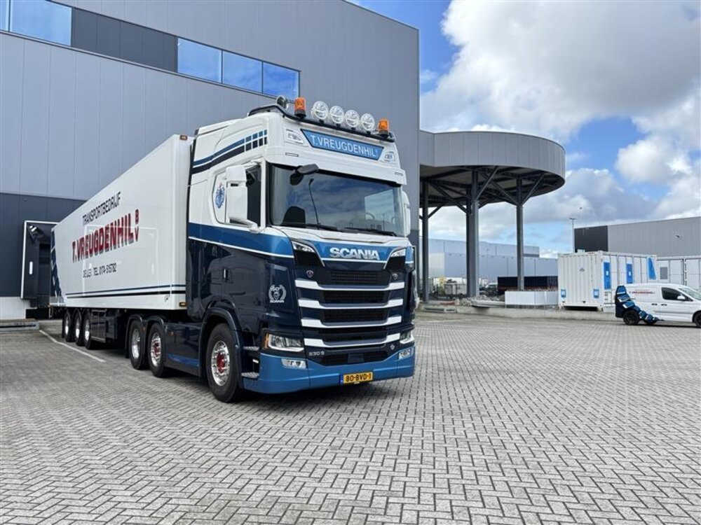Tekno Tekno Scania NGS 6x2 Highline trekker met 3-assige koeloplegger T. VREUGDENHIL BV