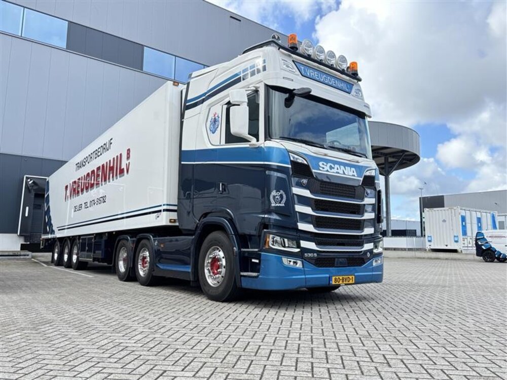 Tekno Tekno Scania NGS 6x2 Highline trekker met 3-assige koeloplegger T. VREUGDENHIL BV