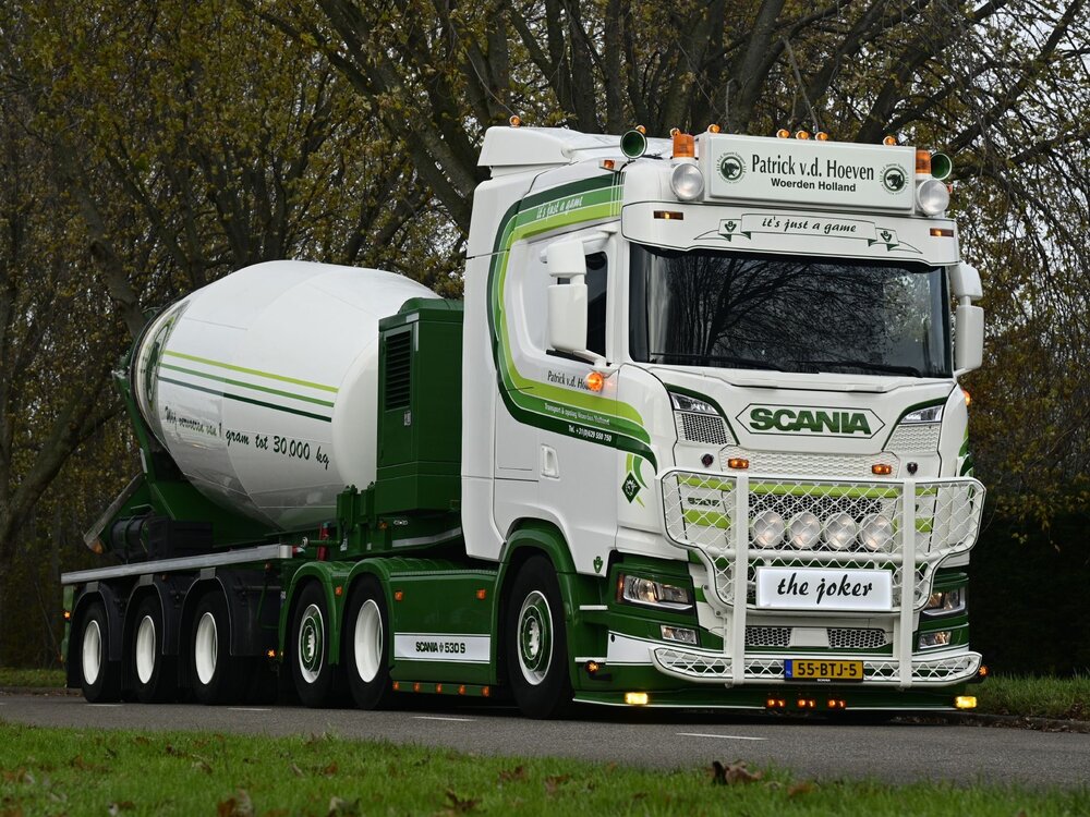 Tekno Scania Next Gen 530S with (new developed zamac) concrete mixer trailer PATRICK VAN DER HOEVEN