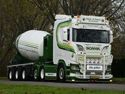 Tekno Scania Next Gen 530S with (new developed zamac) concrete mixer trailer PATRICK VAN DER HOEVEN