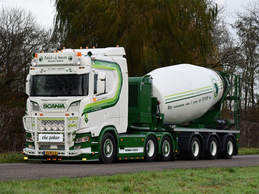 Tekno Scania Next Gen 530S with (new developed zamac) concrete mixer trailer PATRICK VAN DER HOEVEN
