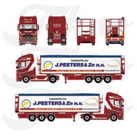 Tekno Volvo FH05 Globetrotter XL 4x2 met 3-assige aardappeloplegger PEETERS