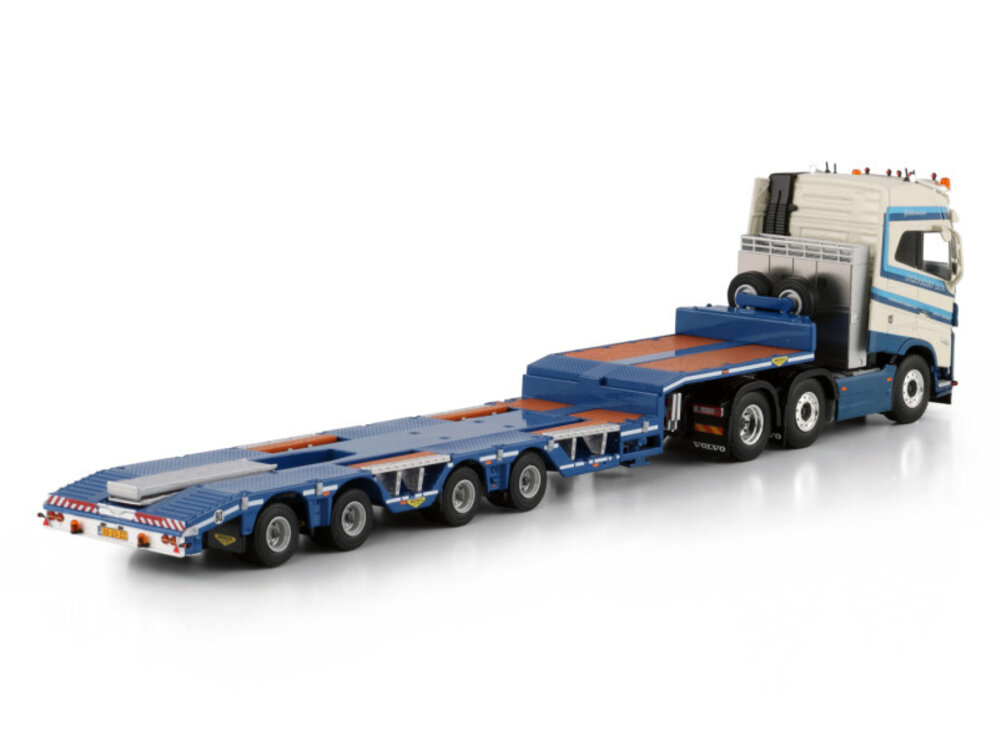 WSI WSI Volvo FH5 Globetrotter 6x2 twin steer with 4-axle semi wheel well low loader SCHOONES B.V.