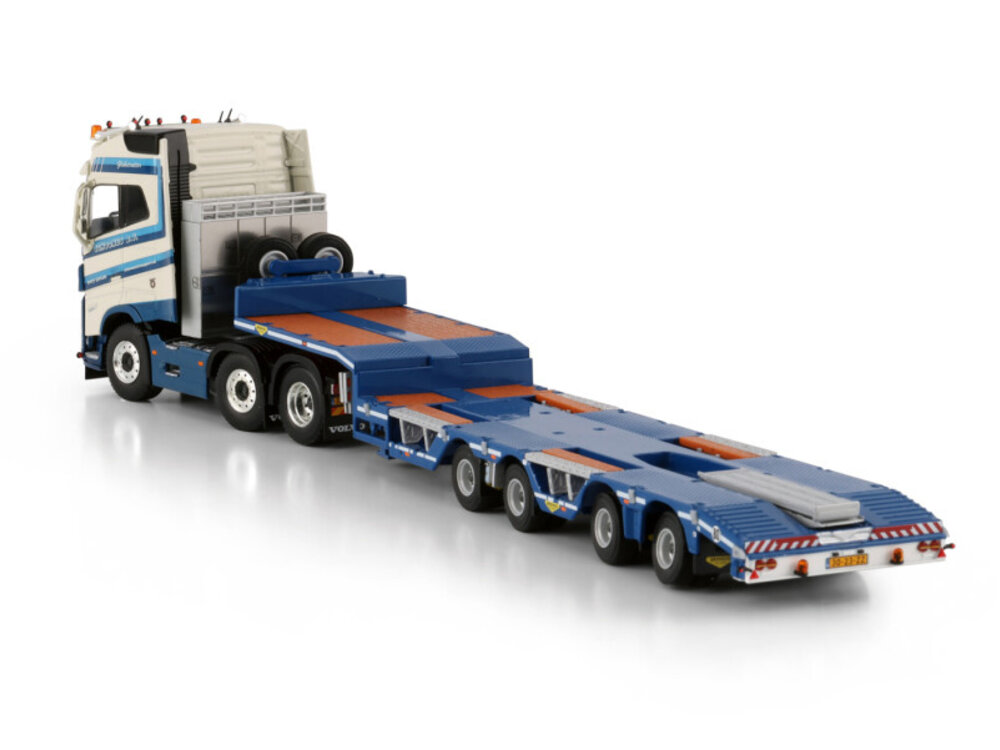 WSI WSI Volvo FH5 Globetrotter 6x2 twin steer with 4-axle semi wheel well low loader SCHOONES B.V.