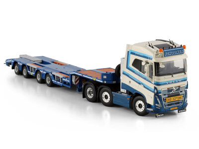 WSI WSI Volvo FH5 Globetrotter 6x2 twin steer with 4-axle semi wheel well low loader SCHOONES B.V.