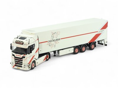 Tekno Tekno Scania Next Gen S500 met 3-assige pluimvee oplegger CHICKLINER