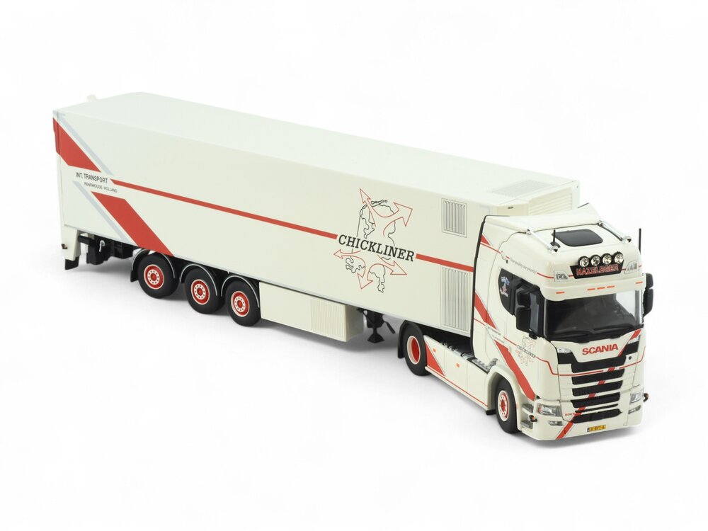 Tekno Tekno Scania Next Gen S500 with 3-axle livestock trailer CHICKLINER