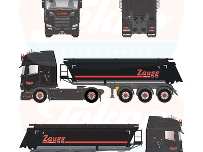 Tekno Tekno Scania NGR Highline 4x2 tractor with 3-axle Meiler tipper ZAUGG