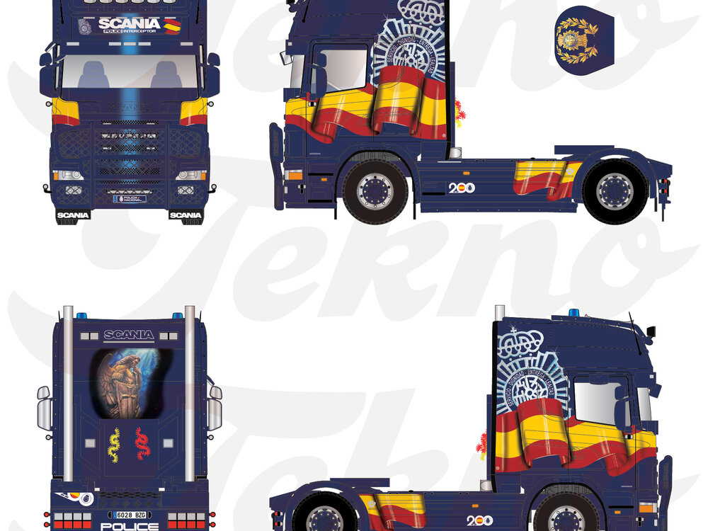 Tekno Tekno Scania 4-serie Topline 4x2 POLICE INTERCEPTOR SPAIN